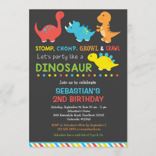 Dino verjaardagsuitnodiging, Dinosaur Uitnodiging