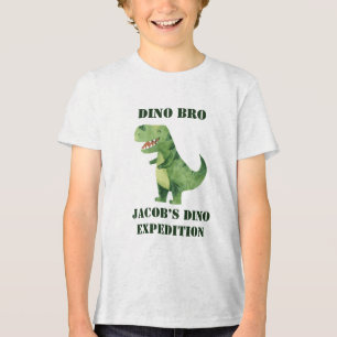 Dino Verkenner Broer Dinosaurus Verjaardagsfeestje Tri-Blend Shirt