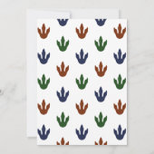 Dino Vier Dinosaurus 4e Verjaardag Feest Uitnodigi Kaart (Achterkant)