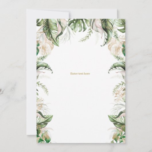 Dino-Vier Dinosaurus Verjaardag, Dino T-Rex Kaart (Achterkant)