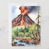 Dino vier kleurrijke dinosaurus sjabloon kaart (Achterkant)