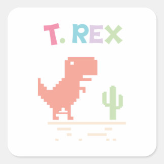 Dino Vierkante Sticker