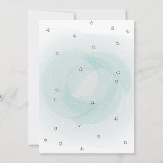 Dino-vliegtuig aangedreven door Baby shower Kaart (Achterkant)