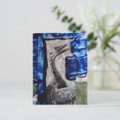 Dino Vogel Mixed Media Collage Briefkaart (Staand voorkant)