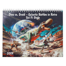 Dino vs. Droid – Galactic Battles in Retro Sci-Fi  Kalender
