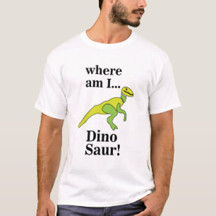 Dino Waar Ben Ik Grappig T-shirt