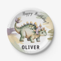 Dino-waterverf dinosaur jongens verjaardagsfeestje