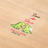 Dino Wedding Save the Date  Acryl Uitnodigingen (Laagn)