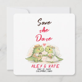Dino Wedding Save the Date  Kaart