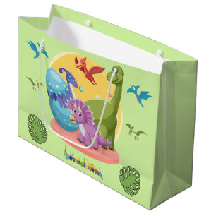 Dino Wereld Illustratie Groot Cadeauzakje