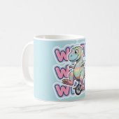 Dino,Wie! Koffiemok (Voorkant links)