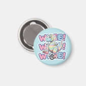 Dino,Wie! Magneet (Voorkant / Achterkant)