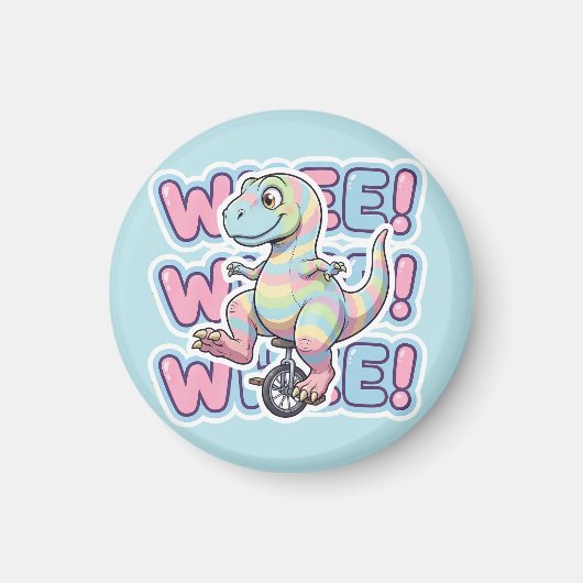 Dino,Wie! Magneet (Voorkant)