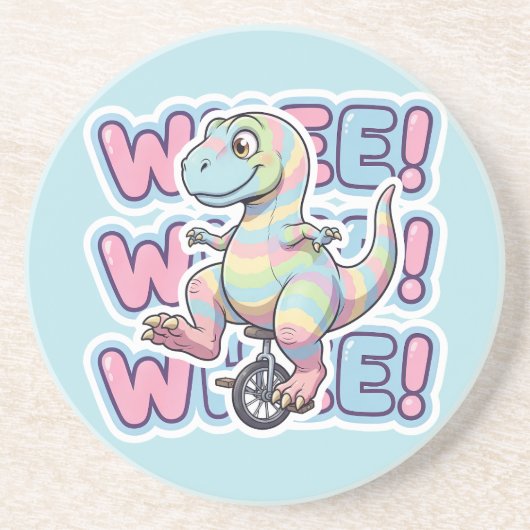 Dino,Wie!!! Zandsteen Onderzetter (Voorkant)
