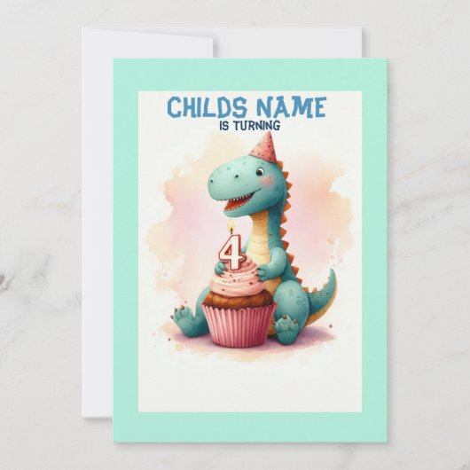 Dino wordt 4 jaar kaart (Voorkant)