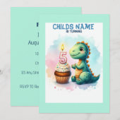 Dino wordt 5 jaar kaart (Voorkant / Achterkant)
