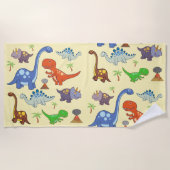 Dino World Beach Handdoek (Voorkant)