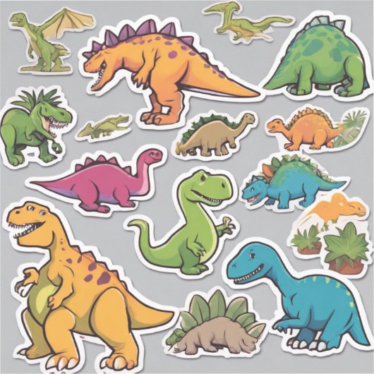 Dino World Delight Sticker Pack (Voorkant)