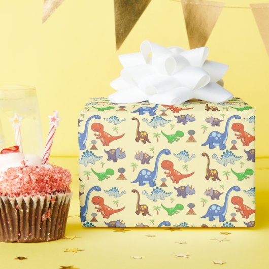 Dino World Wrapping Paper Cadeaupapier (Verjaardagsfeest)