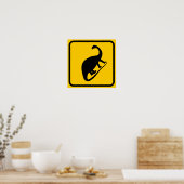 Dino Xing Sign Poster (Keuken)