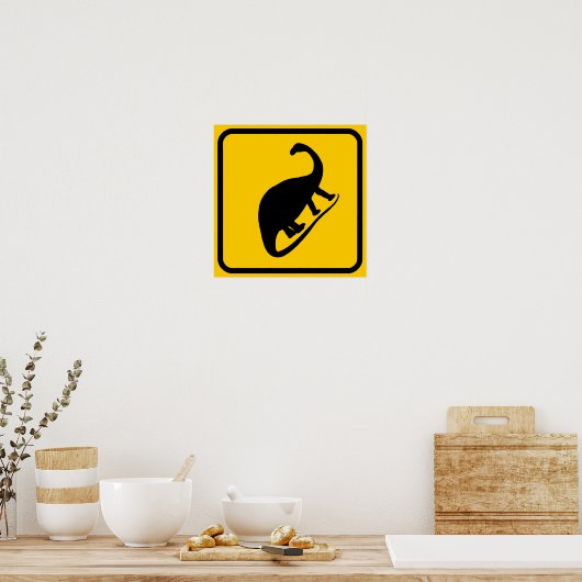 Dino Xing Sign Poster (Keuken)
