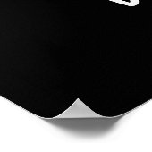 Dino-zaag Funny Dinosaur Tool Pun Dark BG Poster (Hoek)