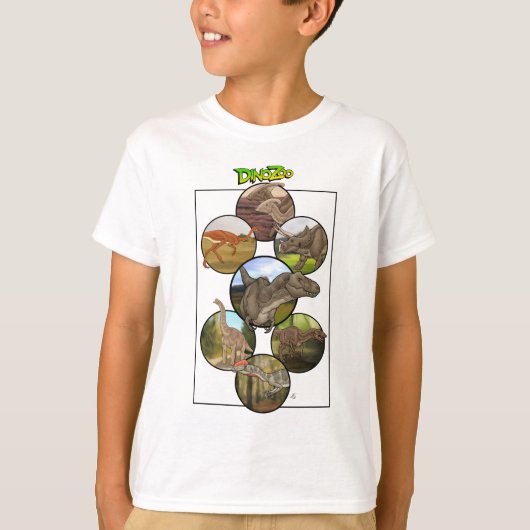 Dino Zoo: Dinosaur Collage #2 T-shirt (Voorkant)
