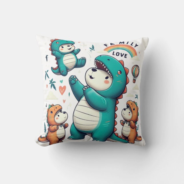 DinoBear Bond Kussen (Voorkant)