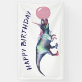 Dinocorn Bubblegum Party Magical Unicorn Dinosaur Spandoek (Verticaal)