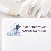 Dinocorn Clouds | Mystical Unicorn Horned Dinosaur Etiket (Insitu)