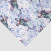 Dinocorn Clouds | Mystical Unicorn Horned Dinosaur Tissuepapier (Detail)