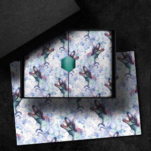 Dinocorn Clouds   Mystical Unicorn Horned Dinosaur Tissuepapier