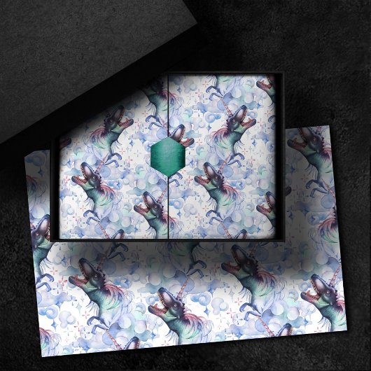 Dinocorn Clouds | Mystical Unicorn Horned Dinosaur Tissuepapier