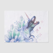 Dinocorn Crystal | Unicorn Dinosaur Mystical Party Tissuepapier (Voorkant)