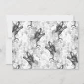 Dinocorn Crystal | Zilvermonochrome Baby shower Kaart (Achterkant)