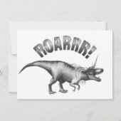 Dinocorn Crystal | Zilvermonochrome dag Kaart (Achterkant)