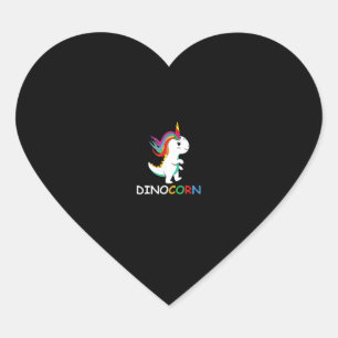 Dinocorn Eenhoorn Dinosaurus voor Dinosaurussen en Hart Sticker