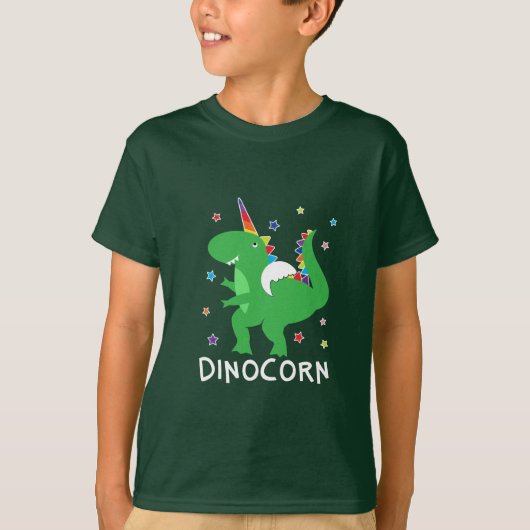 Dinocorn Funny Unisaur Rainbow Cute Dino T-shirt (Voorkant)