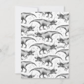 Dinocorn Joint Birthday Party | Unicorn Dinosaur Kaart (Achterkant)
