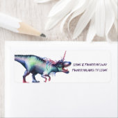 Dinocorn Party | Adres Roaring Dinosaur Unicorn Etiket (Insitu)