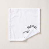 Dinocorn Roar | Zilvermonochrome minimale woorden Bad Handdoek (Wasdoekje)
