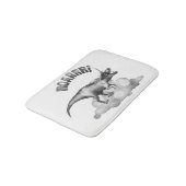 Dinocorn Roar | Zilvermonochrome minimale woorden Badmat (Gekanteld)