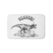 Dinocorn Roar | Zilvermonochrome minimale woorden Badmat (Voorkant)