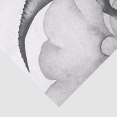 Dinocorn Roar | Zilvermonochrome minimale woorden Tissuepapier (Detail)