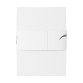 Dinocorn Roar | Zilvermonochrome minimale woorden Uitnodigingen Wikkel (Achterkant Voorbeeld)