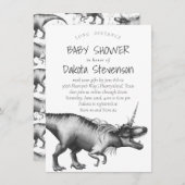 Dinocorn Silver | Baby shower over lange afstand s Kaart (Voorkant / Achterkant)