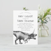 Dinocorn Silver | Baby shower over lange afstand s Kaart (Staand voorkant)