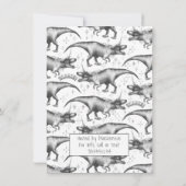 Dinocorn Silver | Baby shower over lange afstand s Kaart (Achterkant)