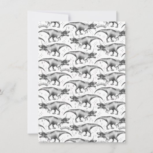 Dinocorn Silver | Baby shower voor monochrome pare Kaart (Achterkant)