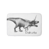 Dinocorn Silver | Fantasie eenhoorn dinosaurus Badmat (Voorkant)